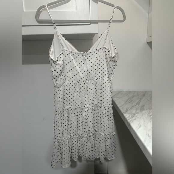Trixxi White Dress with Black Dots - Picture 2 of 3